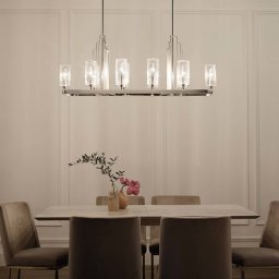 Quintiesse Kimrose pendant light, 10-bulb, polished nickel