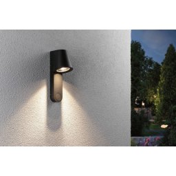 Paulmann LED outdoor wall light Caissa, aluminium, sensor