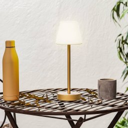 Newgarden Lola Slim LED table lamp battery, brass