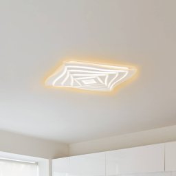FISCHER & HONSEL Hero LED ceiling light, white, 50 x 50 cm, acrylic, CCT, RGB