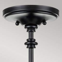 FEISS Pickering Lane pendant light, 3-bulb, black