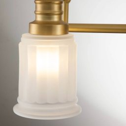 QUOIZEL Wall light Swell IP44, 3-bulb, brushed brass