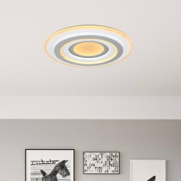 Globo LED ceiling light Sabatino, Ø 48 cm, white/anthracite, CCT