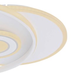 Globo LED ceiling light Roderick, white, length 54 cm, acrylic, CCT