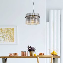 Globo Gorley pendant light, Ø 40 cm, smoke grey, glass
