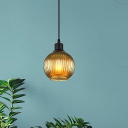 Globo Zumba pendant light, green, Ø 15 cm, glass