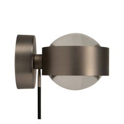 Top Light Puk Wall Mini Plus wall light, matt nickel, glass, rotatable