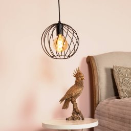 Lucide Danza pendant light, 1-bulb, Ø 25 cm, black