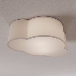 TK Lighting Cloud ceiling light made of textile, length 41 cm, grey