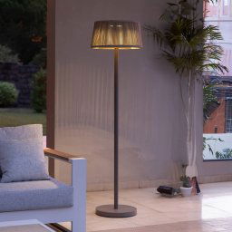 Les Jardins LED solar floor lamp Rop&Strip, height-adjustable, 500 lm