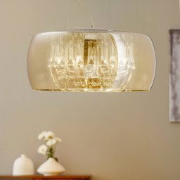 Schuller Valencia Argos LED hanging light with crystal drops Ø 50 cm