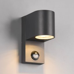 Trio Lighting Roya outdoor wall 1-bulb sensor round anthracite