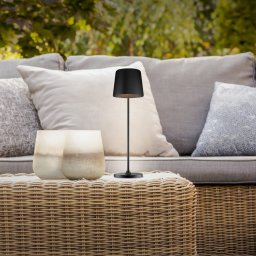 Brilliant Kaami LED table lamp, dimmable, matt black