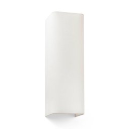 FARO BARCELONA Cotton wall light, angular, 37 x 12 cm, beige
