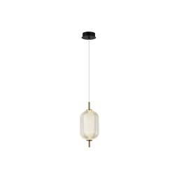 Viokef Pellucid LED pendant light, bronze colour/clear