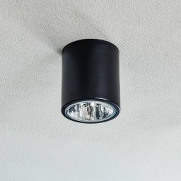 Luminex Downlight round in black, Ø 13.3 cm