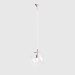 ALDEX Nohr pendant light with glass shade, lilac/clear