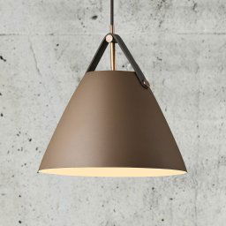 DFTP by Nordlux Hanging light Strap with metal shade beige, 27 cm