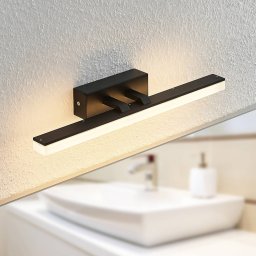 Lucande LED wall light Lisana, horizontal, 46 cm, IP44