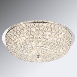 Globo Emilia crystal ceiling light with LED bulbs