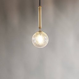 Nuura Aps Nuura Miira 1 Large hanging 1-bulb brass/clear