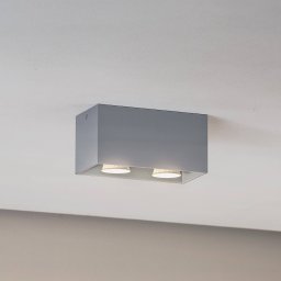 Euluna Ara Maxi ceiling light made of aluminium, 2-bulb, grey