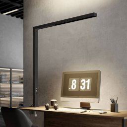 Arcchio LED clip-on light Jolinda, black, aluminium, dimmable