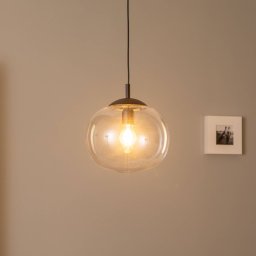 TK Lighting Vibe pendant light, clear glass, Ø 30 cm