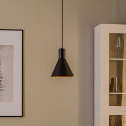 TK Lighting Jump pendant light, black, Ø 20 cm