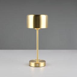 Reality Leuchten LED table lamp Jeff, matt brass, height 30 cm, metal