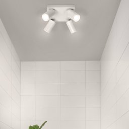 LEDVANCE Octagon LED spotlight, dimmable, 4-bulb, square, white