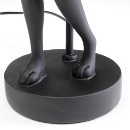 KARE Animal Rabbit table lamp, textile, black, height 50 cm