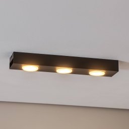 Luminex Downlight Ian in black, 3-bulb