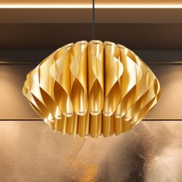 Luminex Serenity pendant light with plastic shade, gold