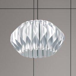 Luminex Serenity pendant light with plastic shade, silver