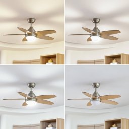 Lindby LED ceiling fan Klasika, DC, quiet, 106 cm, CCT