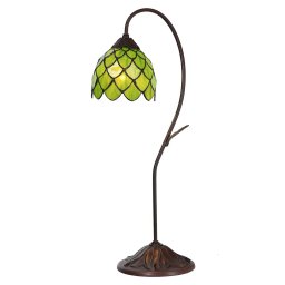 Clayre&Eef 5LL-6045 table lamp, green, Tiffany style
