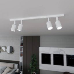 EMIBIG LIGHTING Flash ceiling light, white, 4-bulb, metal