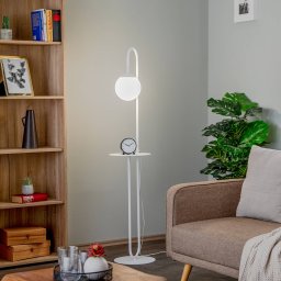 EMIBIG LIGHTING Bari floor lamp, white, metal, glass