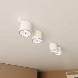 EMIBIG LIGHTING Nano ceiling light, white, 4-bulb, metal
