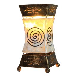 Woru Bright Xenia table lamp with a spiral motif