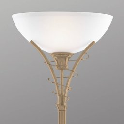 Searchlight Timeless Lineas antique brass floor lamp