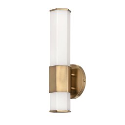 Quintiesse Facet Single LED bathroom wall light 3,000 K brass