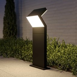 Arcchio LED pedestal light Havin, anthracite, metal, 60cm