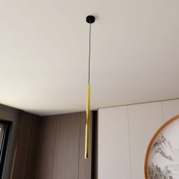 EMIBIG LIGHTING Selter pendant light, gold-coloured, 1-bulb, metal