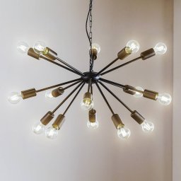 Nowodvorski Lighting Rod Black XV pendant light, black, 15-light