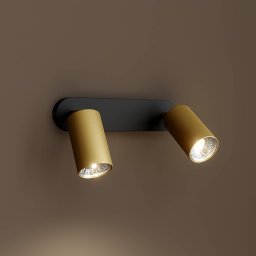 Nowodvorski Lighting Wall spotlight Eye Spot 2-bulb, black/brass