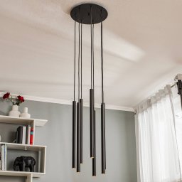 Nowodvorski Lighting Laser pendant light, 7-bulb, black