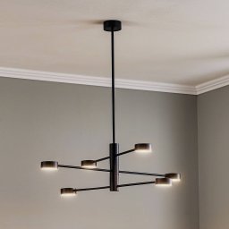 Nowodvorski Lighting Orbit VI ceiling light, black, 6-bulb