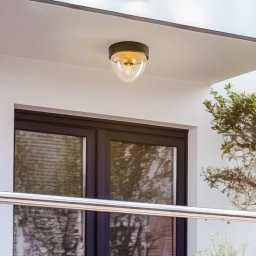 Nowodvorski Lighting Nook ceiling light with clear lampshade, black/gold